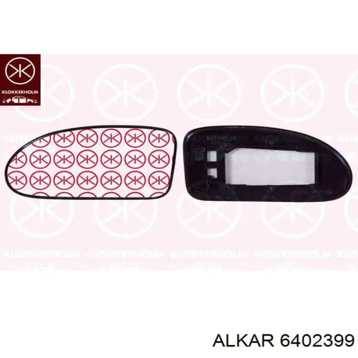 Стекло зеркала заднего вида, правого Alkar 6402399 цена, от 5.64 USD