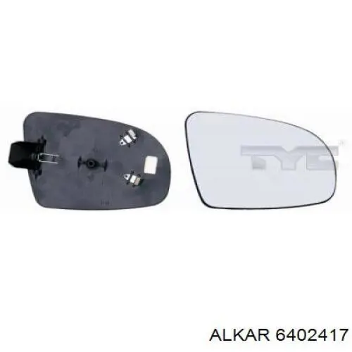 Стекло правого зеркала заднего вида 6402417 Alkar