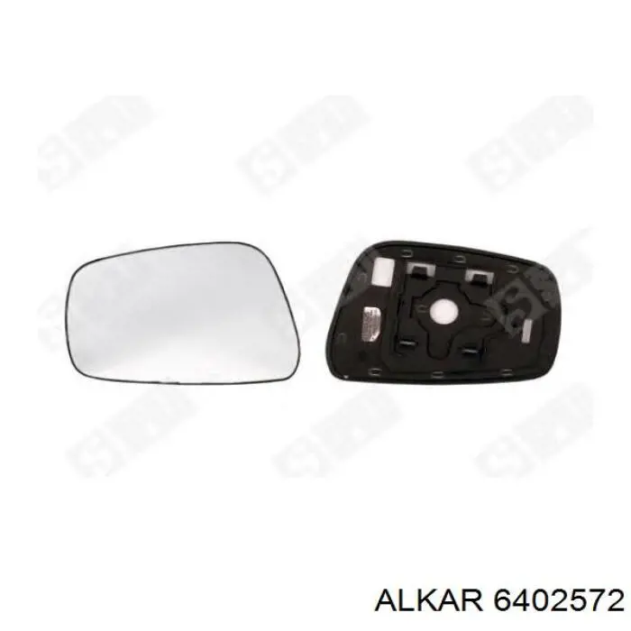 Стекло левого зеркала заднего вида 6402572 Alkar
