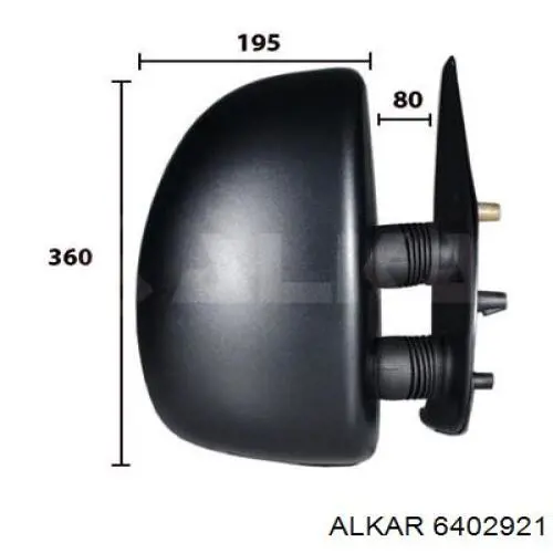 Зеркальный элемент правый Alkar 6402921