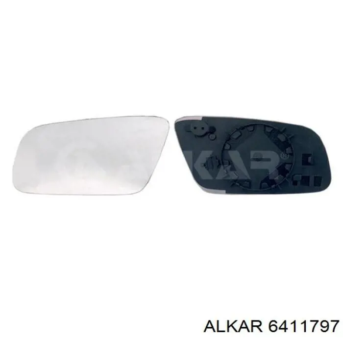 6411797 Alkar зеркальный элемент зеркала заднего вида левого