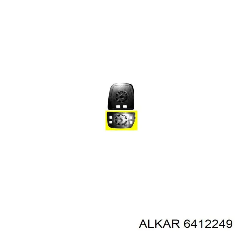 Купить 6412249 Alkar Стекло правого зеркала заднего вида
