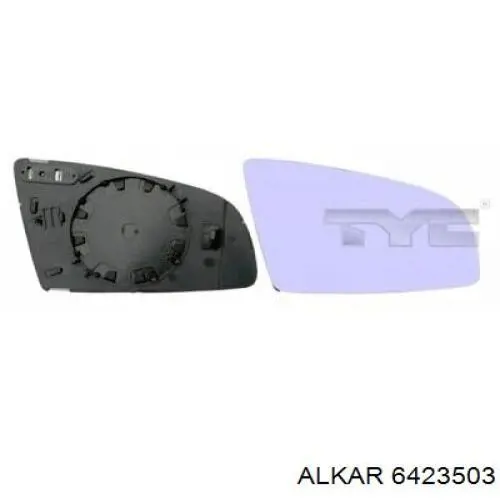 Стекло левого зеркала заднего вида 6423503 Alkar