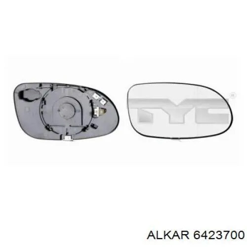 Зеркальный элемент зеркала заднего вида левого Alkar 6423700