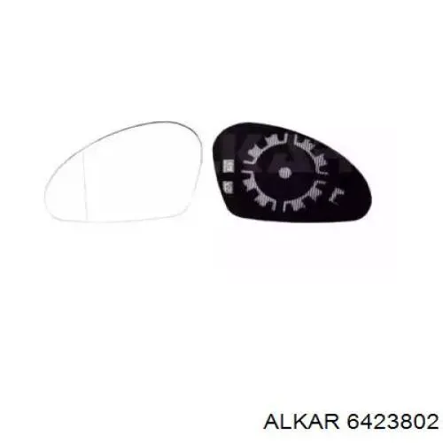 Стекло левого зеркала заднего вида 6423802 Alkar