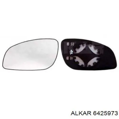 6425973 Alkar зеркальный элемент зеркала заднего вида левого