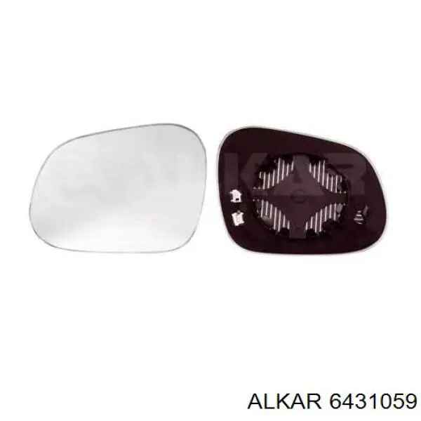 6431059 Alkar зеркальный элемент зеркала заднего вида левого