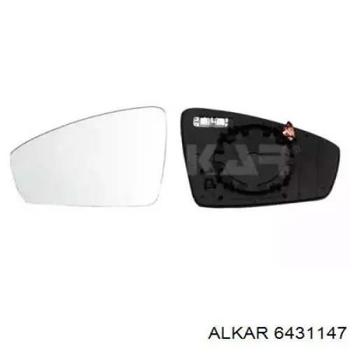 6431147 Alkar Зеркальный элемент левого зеркала заднего вида