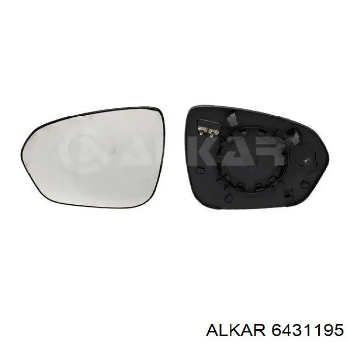 6431195 Alkar зеркальный элемент зеркала заднего вида левого