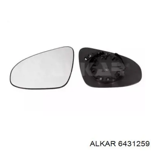 6431259 Alkar зеркальный элемент зеркала заднего вида левого