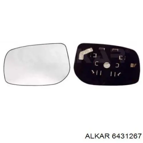 Купить 6431267 Alkar Стекло зеркала заднего вида, левого