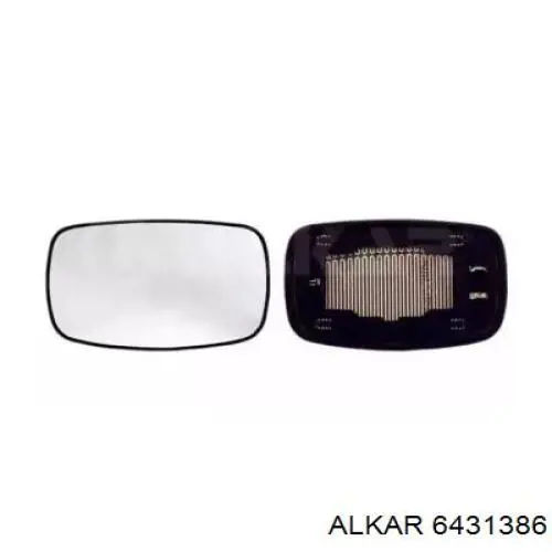 6431386 Alkar зеркальный элемент зеркала заднего вида левого