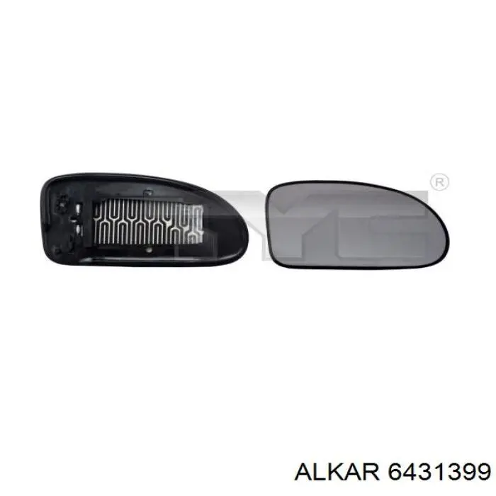 Зеркальный элемент водительского зеркала Alkar 6431399 цена, от 6.50 USD