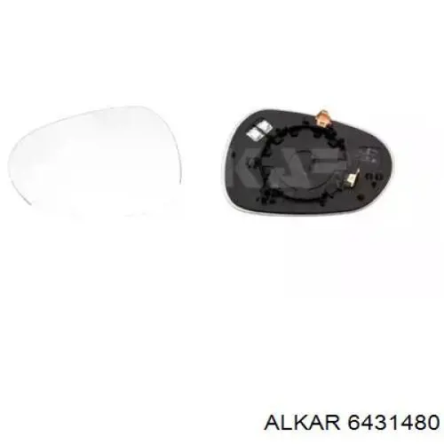 6431480 Alkar Зеркальный элемент левого зеркала заднего вида