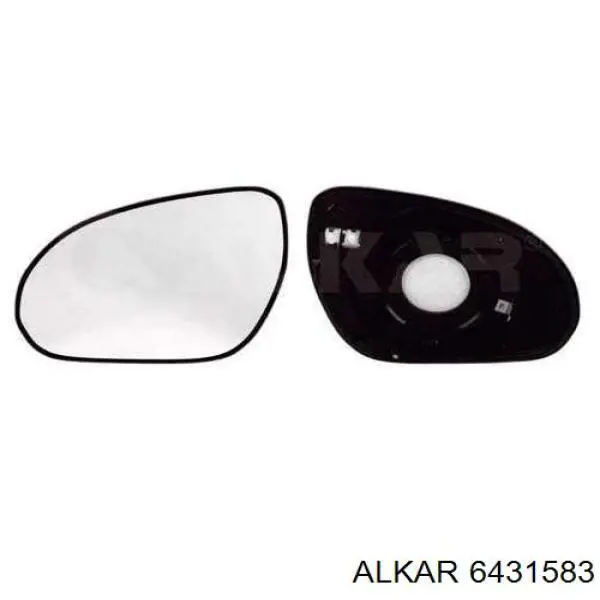 6431583 Alkar зеркальный элемент зеркала заднего вида левого