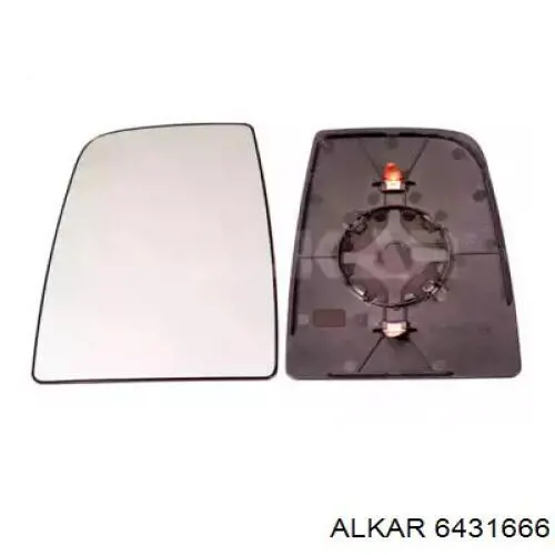 6431666 Alkar зеркальный элемент зеркала заднего вида левого