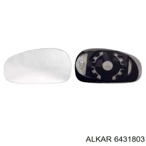 Стекло левого зеркала заднего вида 6431803 Alkar