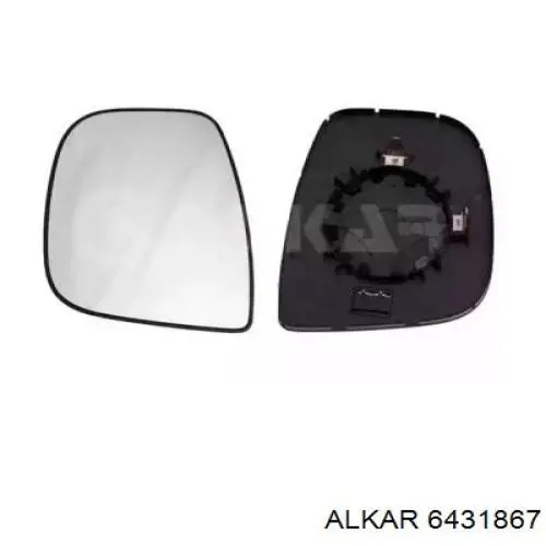 6431867 Alkar зеркальный элемент зеркала заднего вида левого