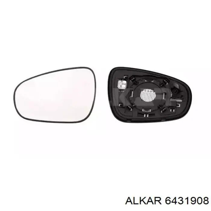 6431908 Alkar elemento espelhado do espelho de retrovisão esquerdo