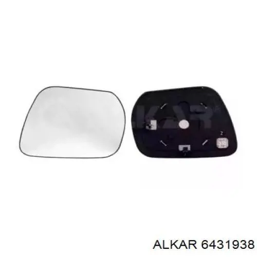6431938 Alkar Зеркальный элемент левого зеркала заднего вида