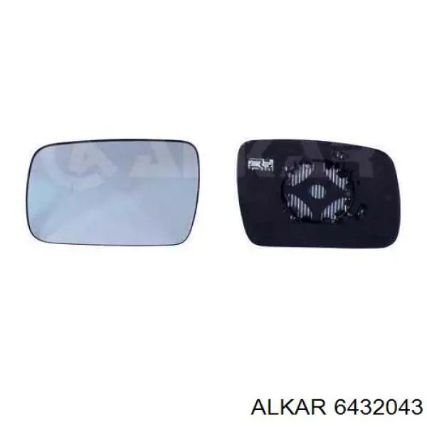 6432043 Alkar зеркальный элемент зеркала заднего вида правого