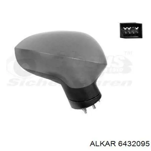 Стекло правого зеркала заднего вида 6432095 Alkar