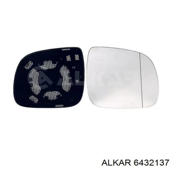 Купить 6432137 Alkar Стекло правого зеркала заднего вида