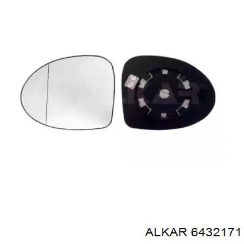6432171 Alkar зеркальный элемент зеркала заднего вида правого