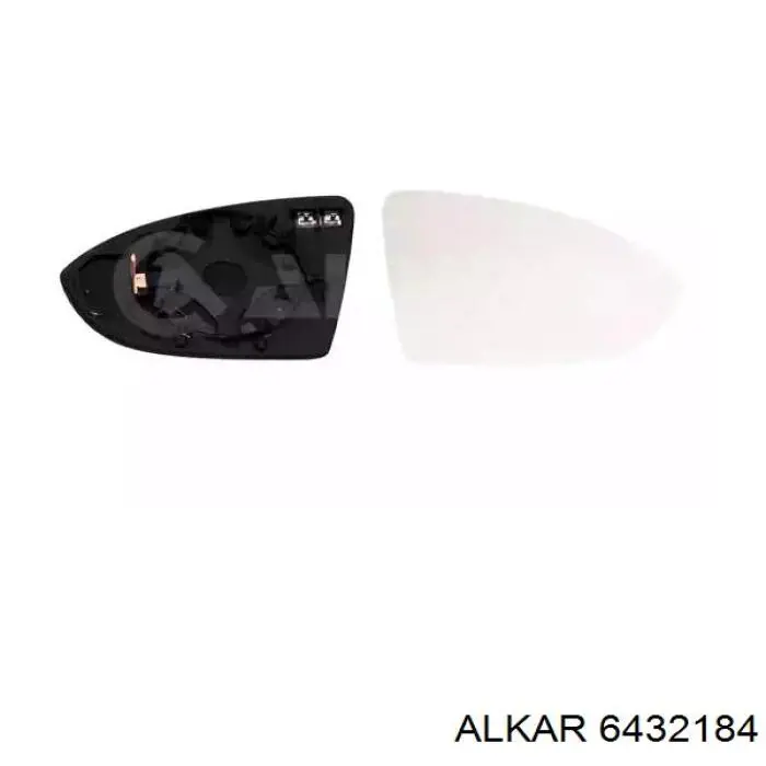 6432184 Alkar зеркальный элемент зеркала заднего вида правого