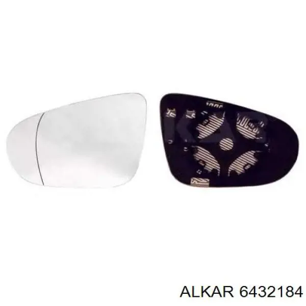 Купить 6432184 Alkar Стекло правого зеркала заднего вида