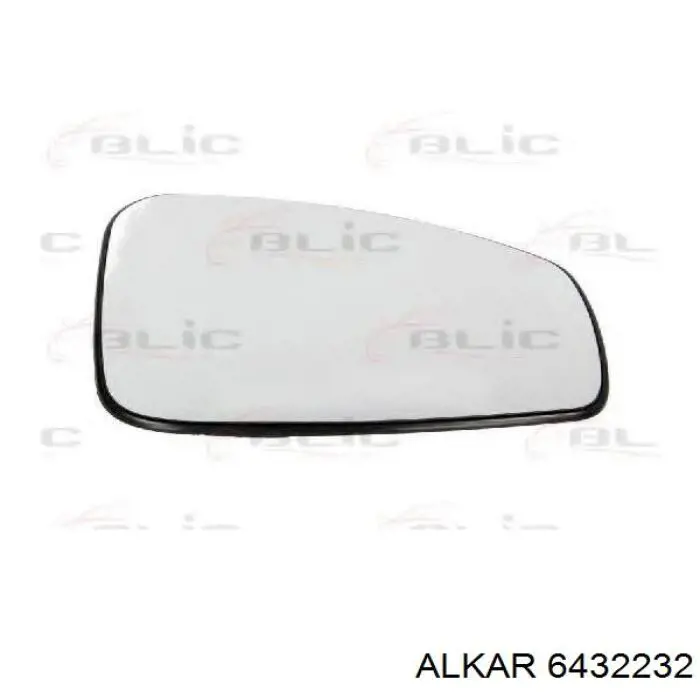 6432232 Alkar зеркальный элемент зеркала заднего вида правого