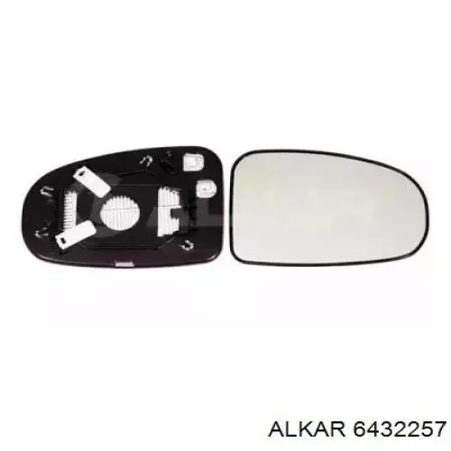 6432257 Alkar зеркальный элемент зеркала заднего вида правого