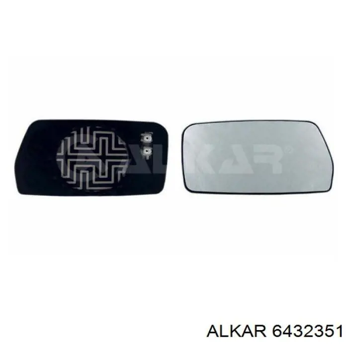 Стекло зеркала заднего вида, правого Alkar 6432351 цена, от 9.50 USD