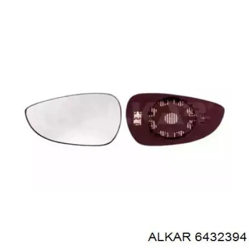 6432394 Alkar зеркальный элемент зеркала заднего вида правого