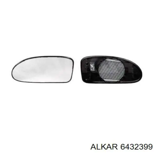 Стекло правого зеркала заднего вида 6432399 Alkar