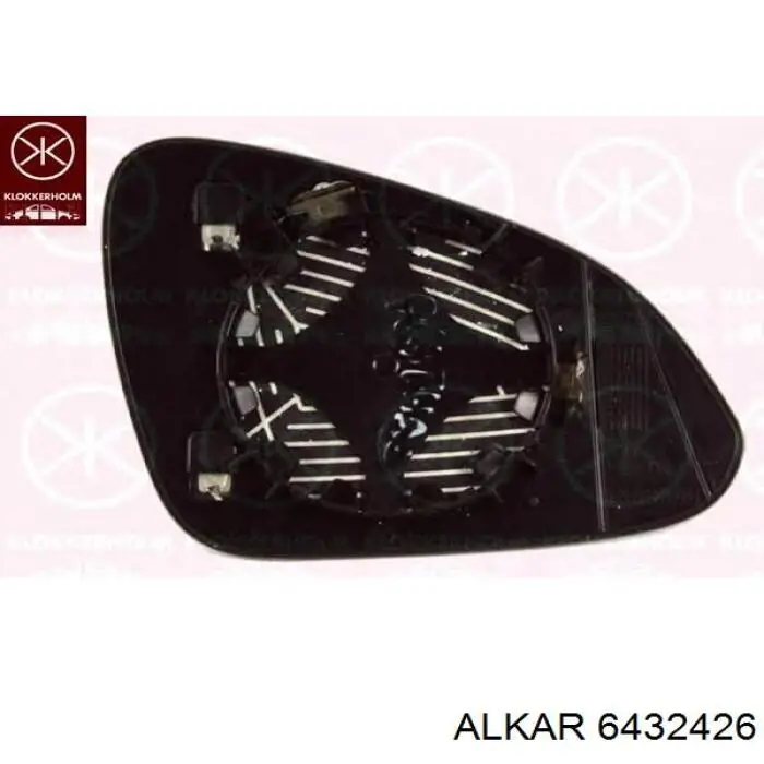 Стекло правого зеркала заднего вида 6432426 Alkar