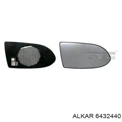 Стекло правого зеркала заднего вида 6432440 Alkar