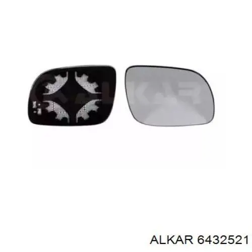 Стекло зеркала заднего вида, правого Alkar 6432521 цена, от 6.25 USD