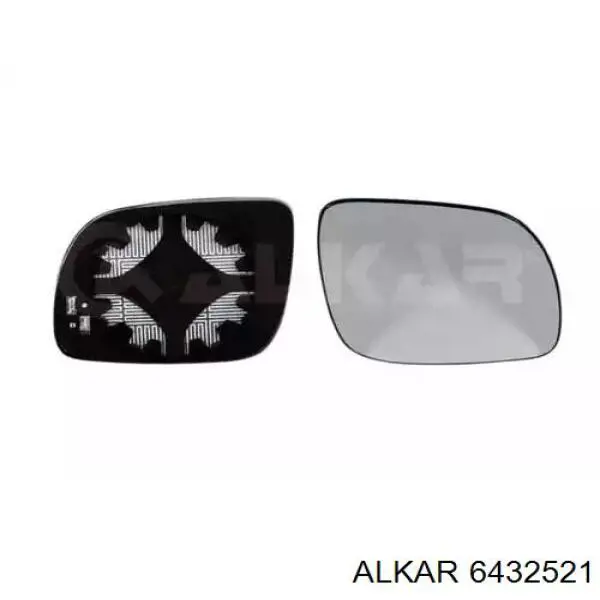 6432521 Alkar зеркальный элемент зеркала заднего вида правого