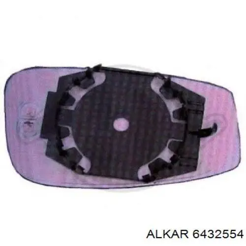 Стекло правого зеркала заднего вида 6432554 Alkar