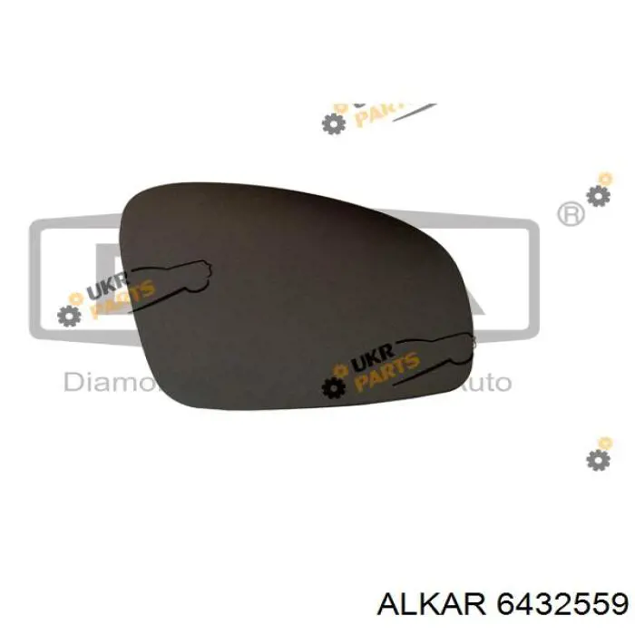 Стекло правого зеркала заднего вида 6432559 Alkar