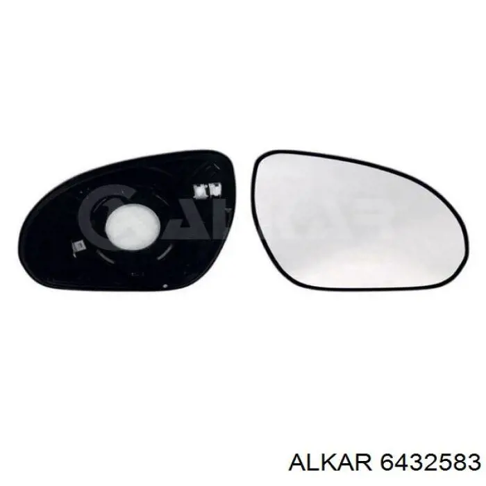 6432583 Alkar зеркальный элемент зеркала заднего вида правого