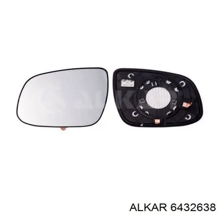6432638 Alkar зеркальный элемент зеркала заднего вида правого