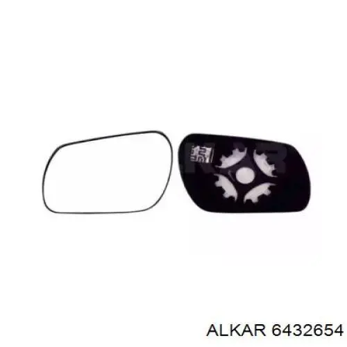 6432654 Alkar Зеркальный элемент правого зеркала заднего вида