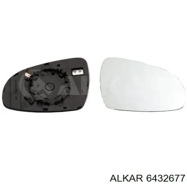Elemento espelhado do espelho de retrovisão direito para KIA Sportage (QL)