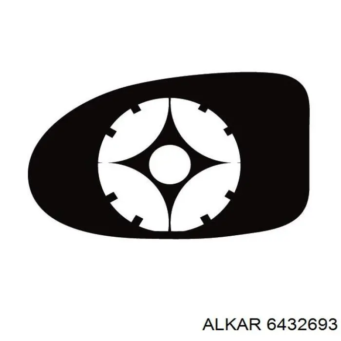 Стекло зеркала заднего вида, правого Alkar 6432693 цена, от 34.30 USD