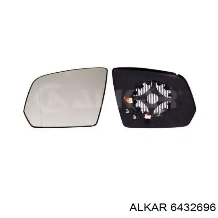6432696 Alkar зеркальный элемент зеркала заднего вида правого