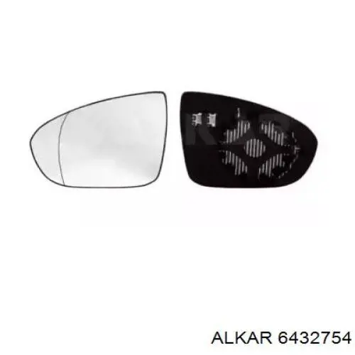 6432754 Alkar зеркальный элемент зеркала заднего вида правого