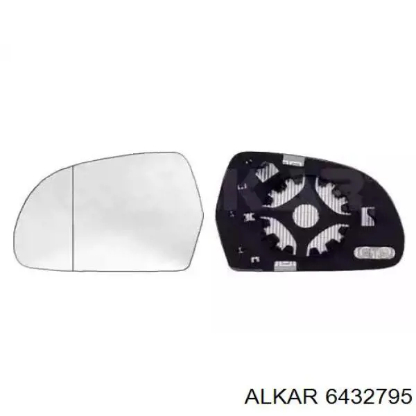 6432795 Alkar зеркальный элемент зеркала заднего вида правого