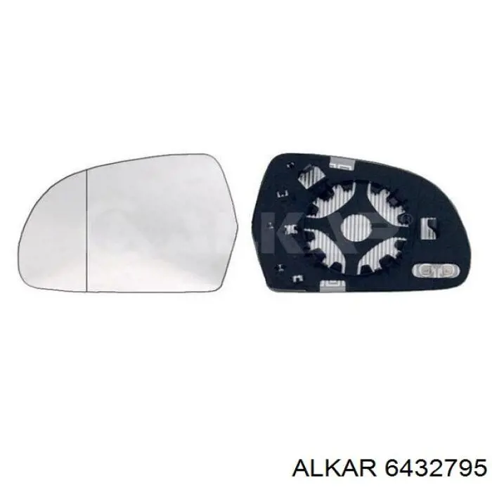 Cristal De Espejo Retrovisor Exterior Derecho 6432795 Alkar